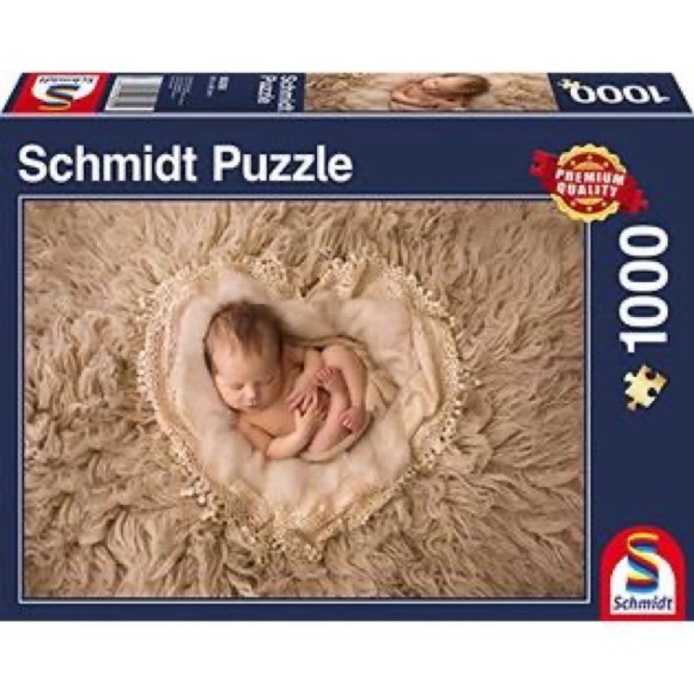 Schmidt Spiele Heart Puzzle Baby Beige Tan 1000 pieces Factory Sealed BNIB